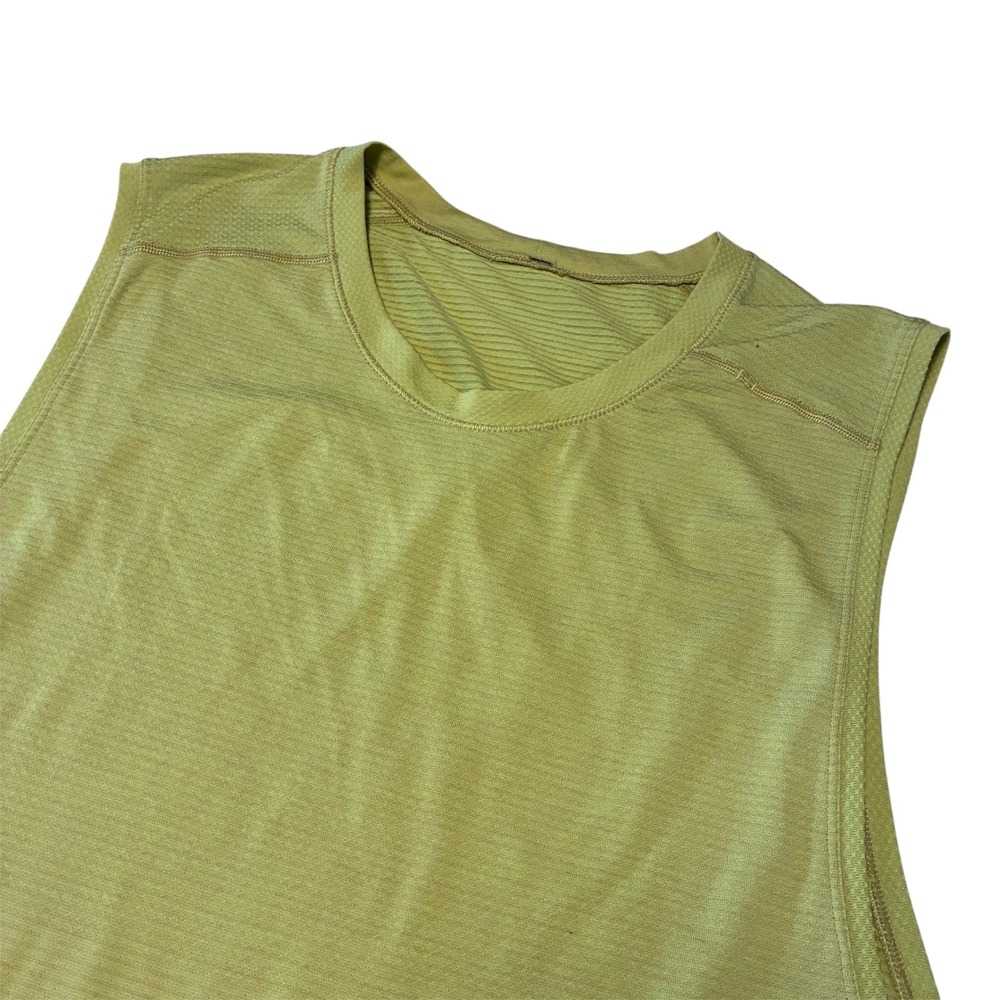 Lululemon Mens Lime Green Metal Vent Tech Sleeveless Tank Top Large